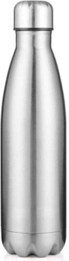 MONOO Thermosfles 500ml Zilver Dubbelwandige Thermosfles Drinkfles BPA Vrij Theefles Thermos