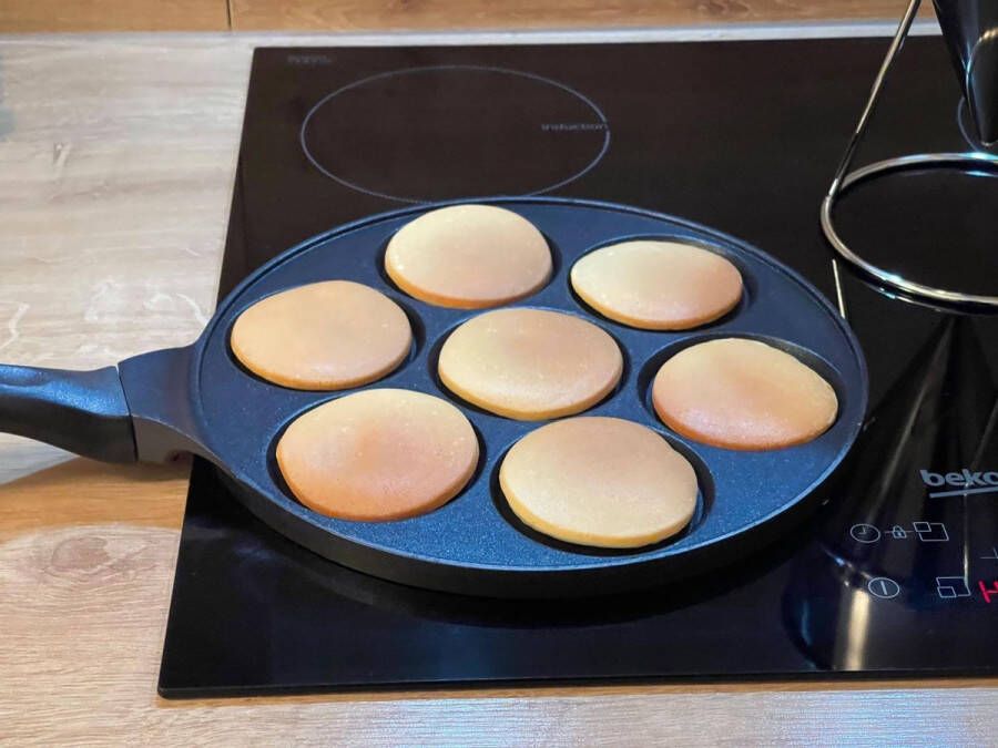 MONOO Pannenkoekenpan Crêpemaker Pancake Maker Pancake Pan 7 Kop Marmeren Anti Aanbaklaag