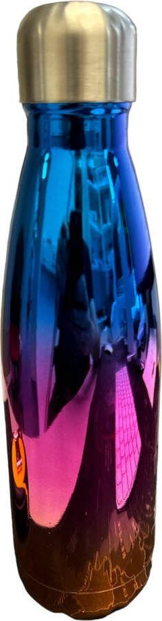 MONOO Thermosfles 500ml Blauw Paars Oranje Dubbelwandige Thermosfles Drinkfles BPA Vrij Theefles Thermos