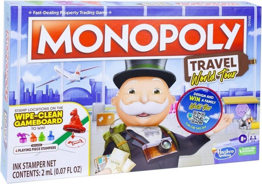 Monopoly World Tour bordspel Engels