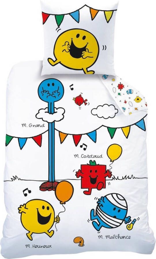 SimbaShop Monsieur Madame Happy Time Dekbedovertrek Eenpersoons 140 x 200 cm Multi