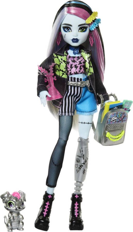 Monster High -Frankie Stein pop-pop met dier en accessoires HXH73