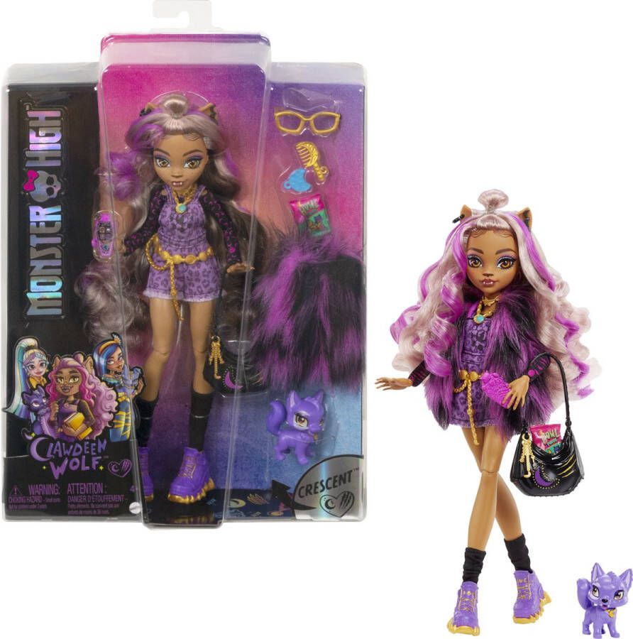 Merkloos Monster High Clawdeen Wolf met huisdier Pop Vanaf 4 jaar MONSTER HIGH HHK52 MONSTER HIGH FASHION POP