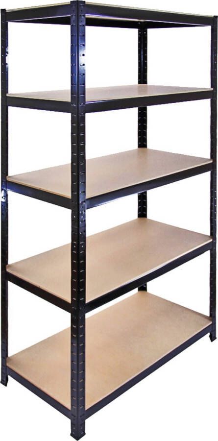 Monster Racking Opbergrek Zwart – 90x45x180 Stellingkast – 1400kg max Magazijnrek – Voorraadkast Garage – Legbordstelling – Opberg Rek Stelling Kast Magazijnrek