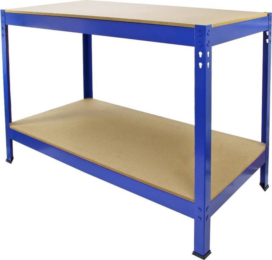 Monster Racking Q-Rax Werkbank Blauw 120x60x90 cm Draagkracht: 200 kg per plank workmate werktafel