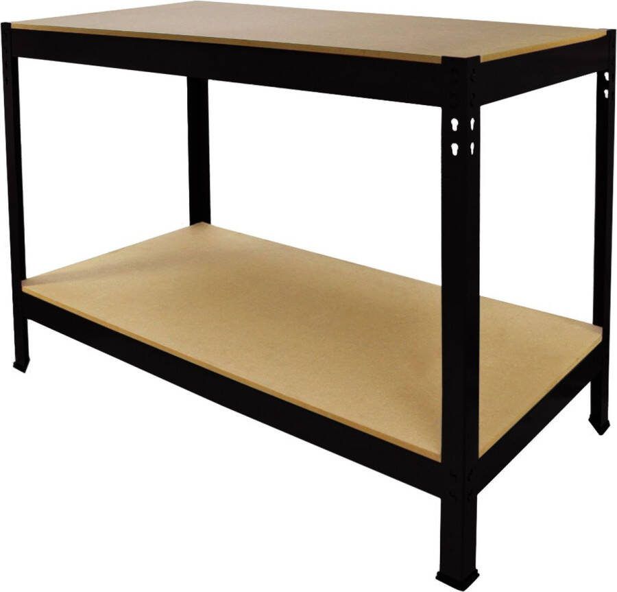 Monster Racking Q-Rax Werkbank Zwart 120x60x90 cm Draagkracht: 200 kg per plank workmate werktafel