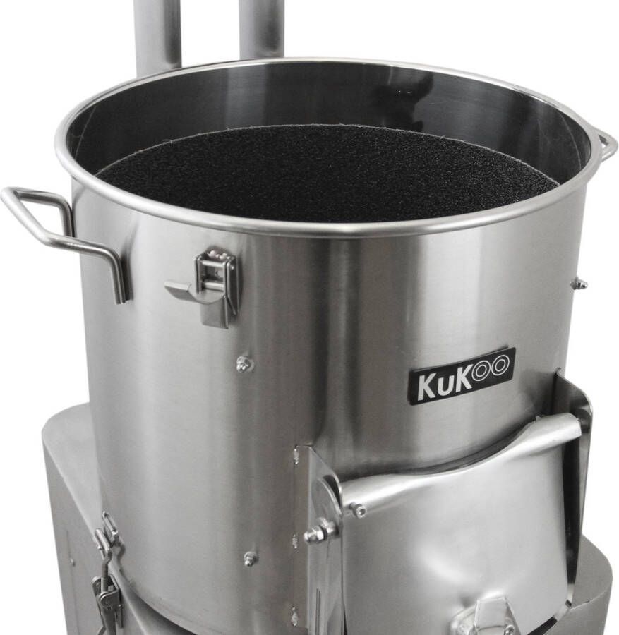 Monster Shop NL Commerciële Aardappel Schilmachine 190 kg Aardappelen per uur 950W RVS Inclusief Schuurpapier KuKoo
