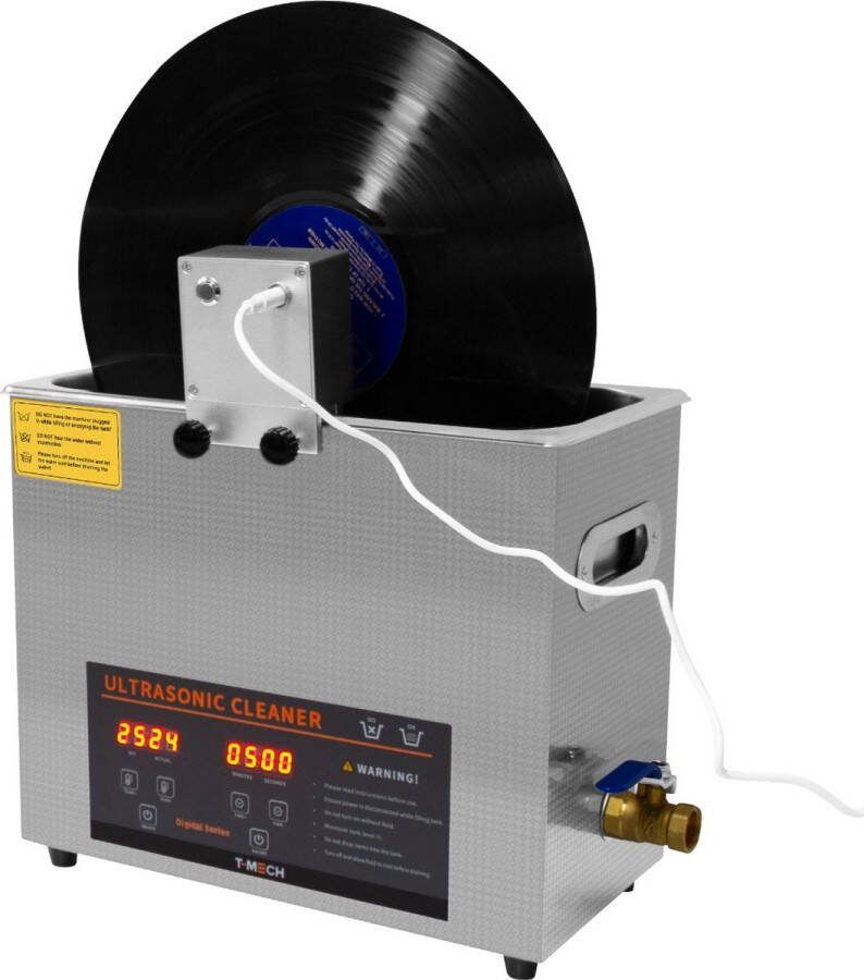Monster Shop NL Digitale Ultrasoonreiniger 6L Professioneel Commercieel Roestvrij Stalen Ultrasoon Bad Reinigingstank 1-30 Minuten Timer 0-80°C Verwarming 40 kHz Sieraden Metaal Onderdelen Draadmandje & Vinyl Adapter