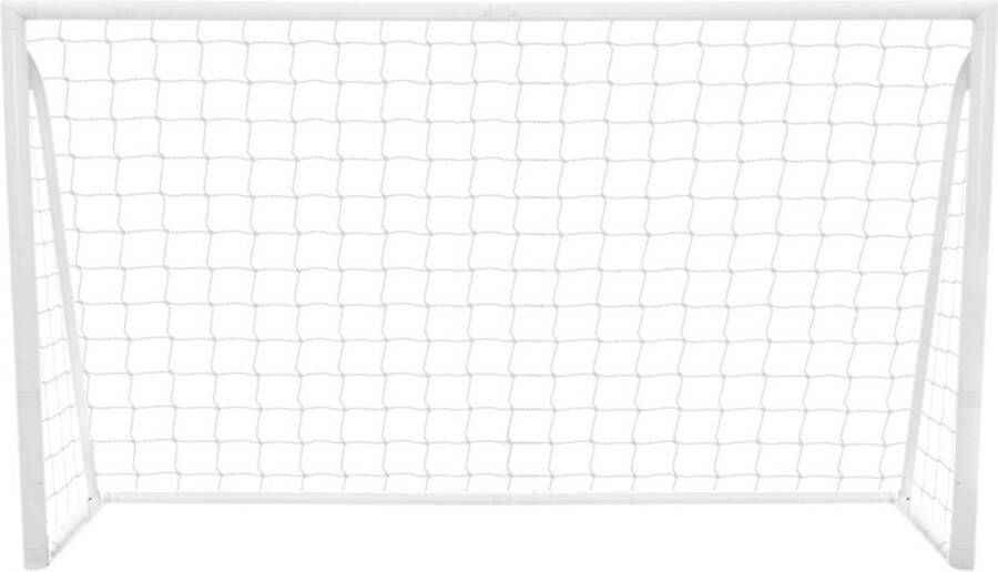 Monster Shop NL 185cm x 121cm Voetbaldoelen voor elk Weer PVC Doelpaal Geknoopt Net 24 clips U-pennen Draagbaar Training Binnen Buiten Snelle Montage met Slot en Klik Systeem Doelscherm Bungee Straps en Draagtas
