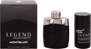 Mont Blanc Legend 2 Pcs Set For Men: 3.4 Eau De Toilette Spray + 2.5 Deodorant Stick (travel Set)