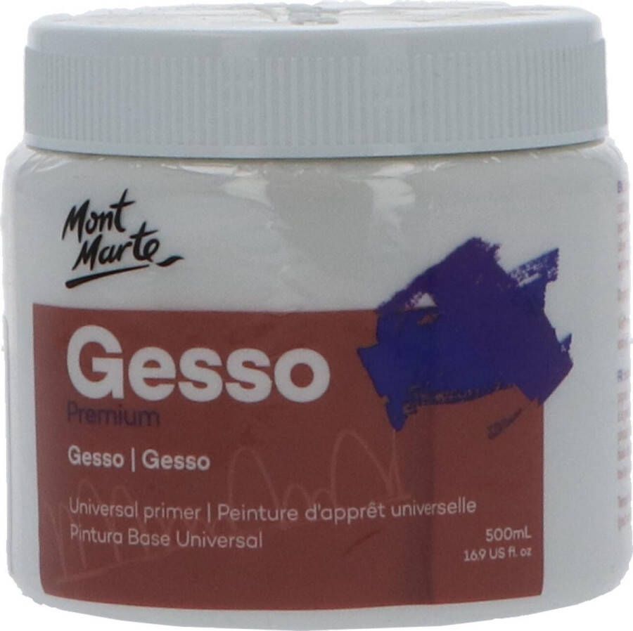 Mont Marte Gesso 500 ml Universele waterbasis Primer voor schilderen