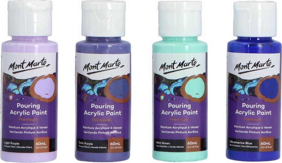 Mont Marte Pouring Paint Ethereal 4 potjes pouringverf a 60 ml