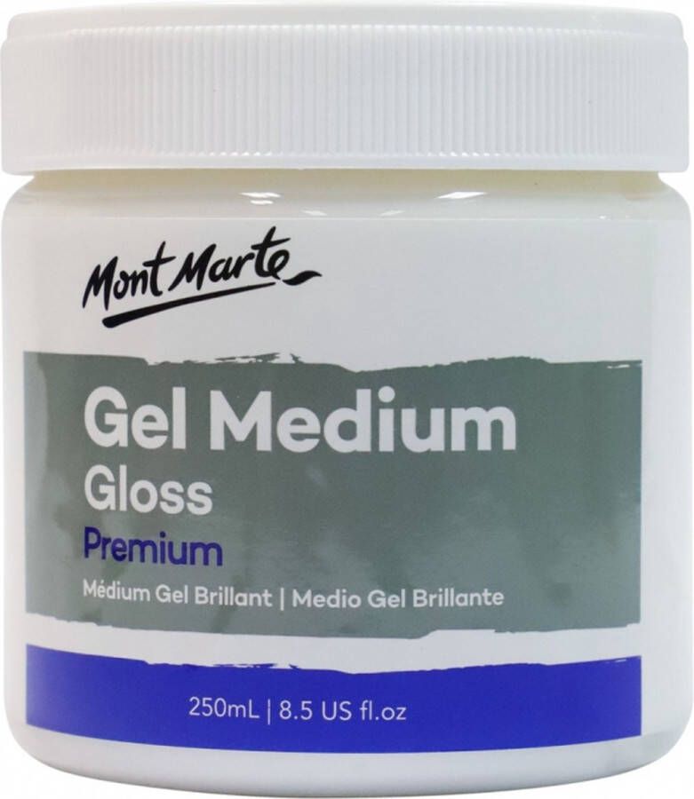 Mont Marte Premium Gel Medium Gloss 250ml glansafwerking schilderen