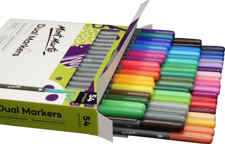 Mont Marte set fijn-dik Duo Markers 54 stuks