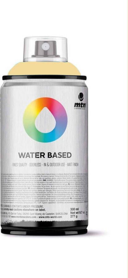 Montana Colors MTN Beige waterbasis spuitverf 300ml lage druk en matte afwerking