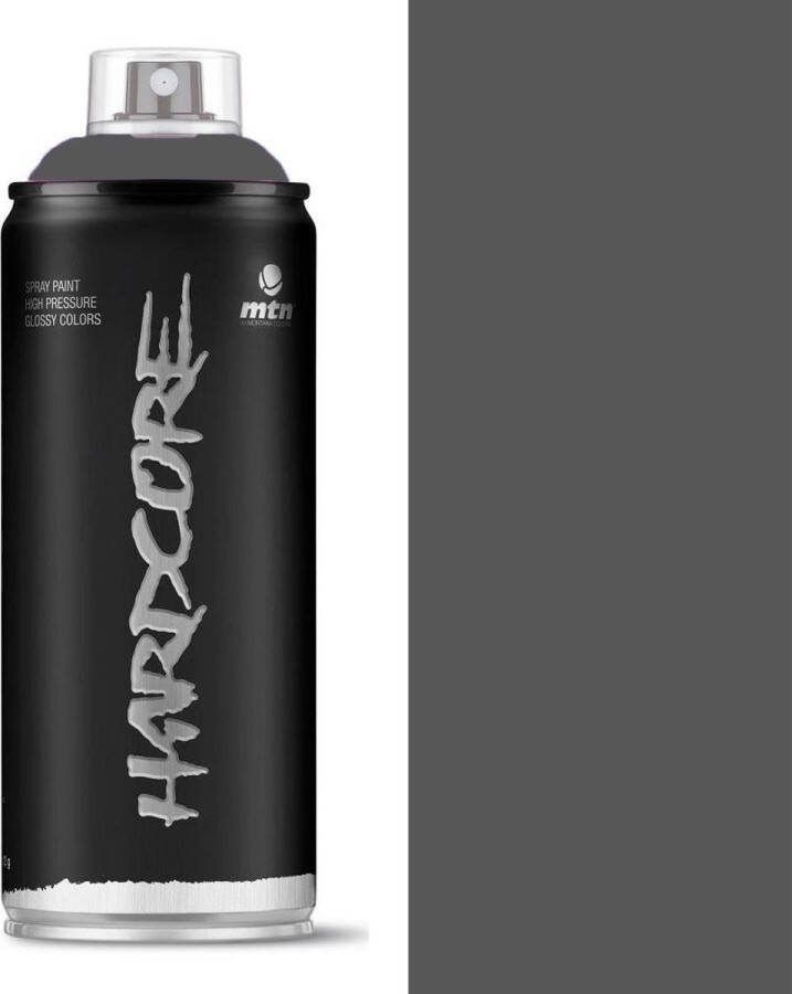 Montana Colors MTN Donkergrijze spuitverf 400ml hoge druk en glans afwerking