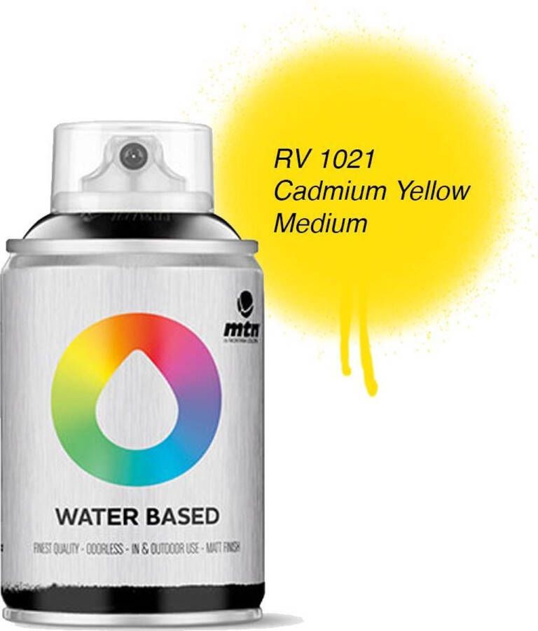 Montana Colors MTN Gele Waterbasis Spuitverf 100ml graffiti spray-paint geschikt voor kinderen