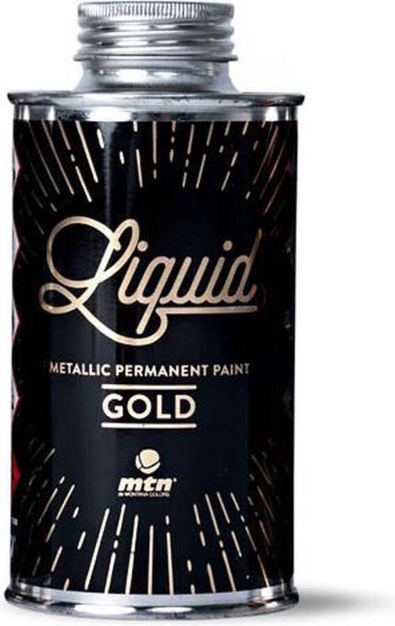 Montana Colors MTN gouden metallic verf Liquid 200ml inkt Te gebruiken voor vele doeleinden zoals klussen modelbouw hobby en kunst