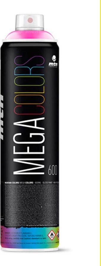 Montana Colors MTN Mega Gele Spuitverf – 600ml hoge druk & glossy afwerking