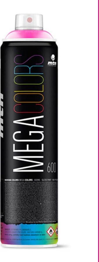 Montana Colors MTN Mega Magenta Spuitverf – 600ml hoge druk & glossy afwerking