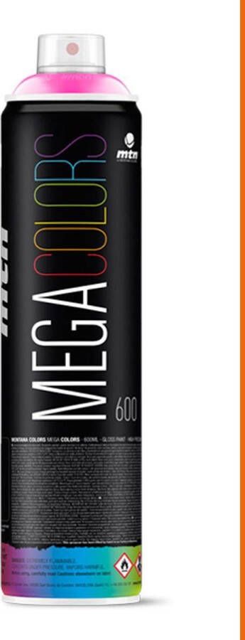 Montana Colors MTN Mega Oranje Spuitverf – 600ml hoge druk & glossy afwerking