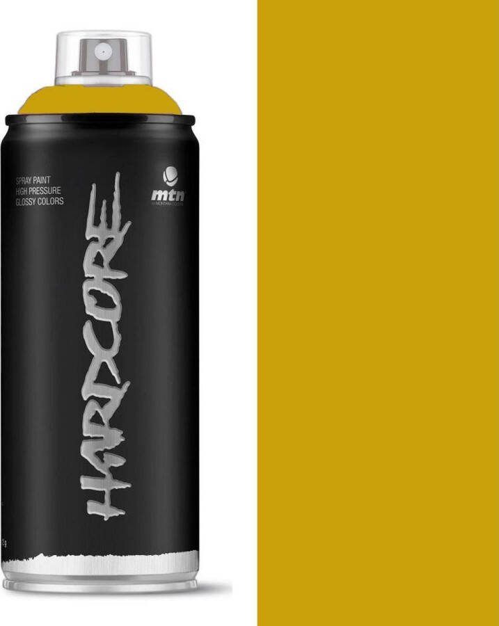 Montana Colors MTN Mosterdgele spuitverf 400ml hoge druk en glans afwerking