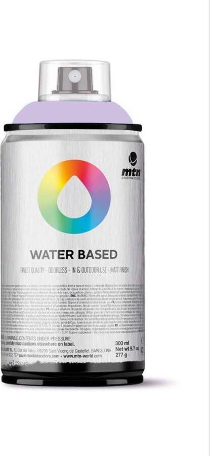 Montana Colors MTN Pastel paarse waterbasis spuitverf 300ml lage druk en matte afwerking