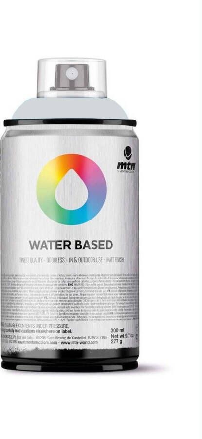 Montana Colors MTN Pastelgrijze waterbasis spuitverf 300ml lage druk en matte afwerking