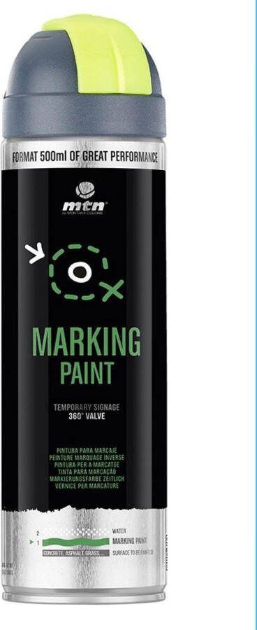 Montana Colors MTN Pro Blauwe Markering Verf Spuitverf voor tijdelijke bewegwijzering ontwerp met omgekeerde klep