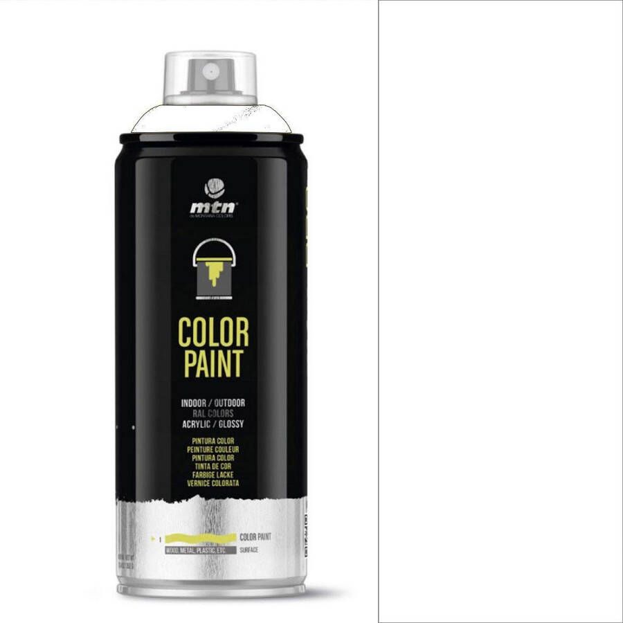 Montana Colors MTN PRO Color Paint – Glans Witte RAL Spuitverf – 400ml