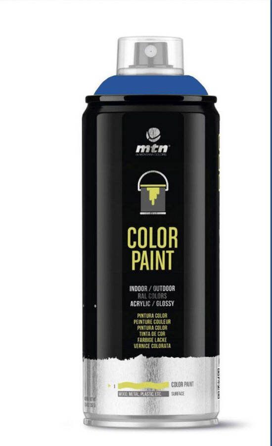 Montana Colors MTN PRO Color Paint – RAL-5010 Gentain Blue Spuitverf – 400ml