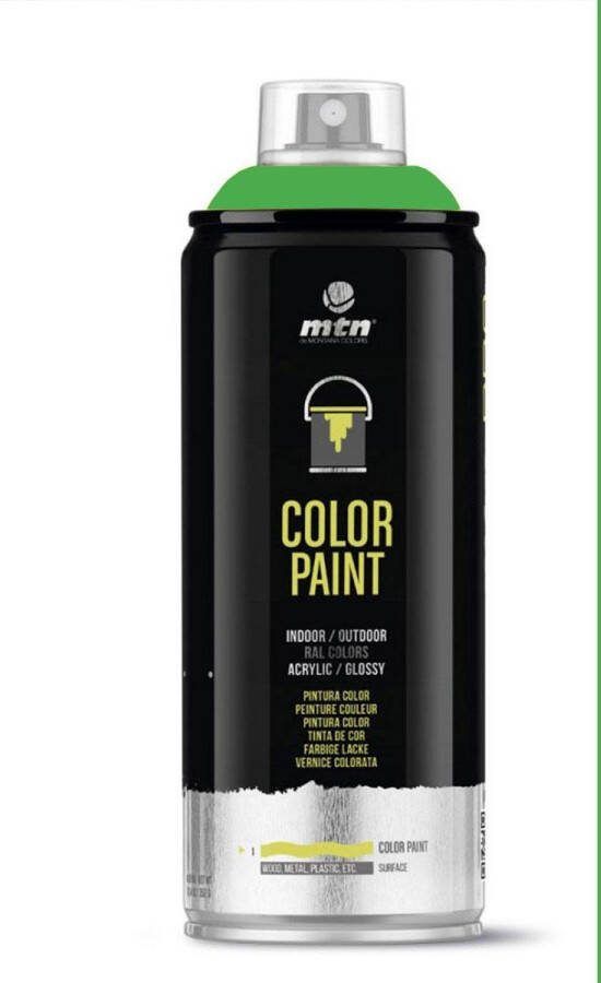 Montana Colors MTN PRO Color Paint – RAL-6018 Yellow Green Spuitverf – 400ml