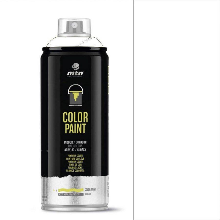 Montana Colors MTN PRO Color Paint – Satijn Witte RAL Spuitverf – 400ml