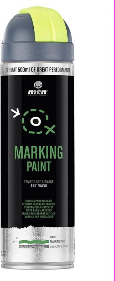 Montana Colors MTN Pro Roze Markering Verf Spuitverf voor tijdelijke bewegwijzering ontwerp met omgekeerde klep