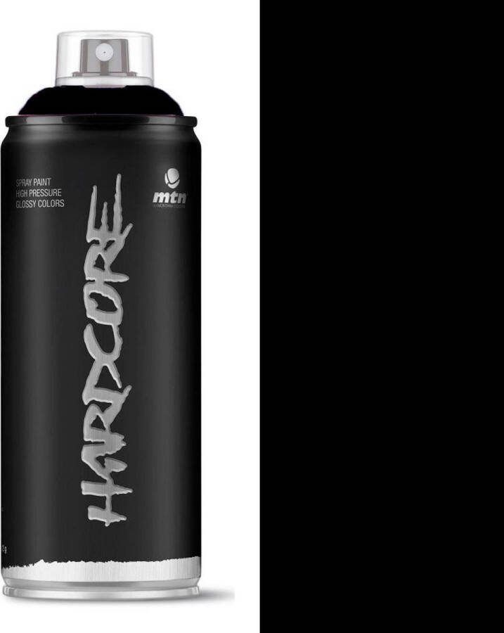 Montana Colors MTN Satijn Zwarte spuitverf 400ml hoge druk en satijnen afwerking