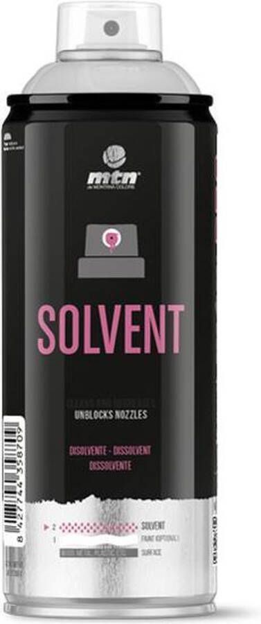 Montana Colors MTN Solvent Cap Cleaner 400ml Spuitbus waarmee u het spuitmondje ontstopt