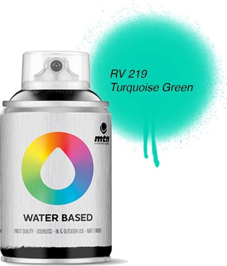 Montana Colors MTN Turquoise Groene Waterbasis Spuitverf 100ml graffiti spray-paint geschikt voor kinderen