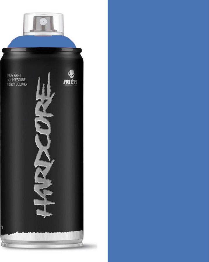 Montana Colors MTN Zeppelin blauwe spuitverf 400ml hoge druk en glans afwerking