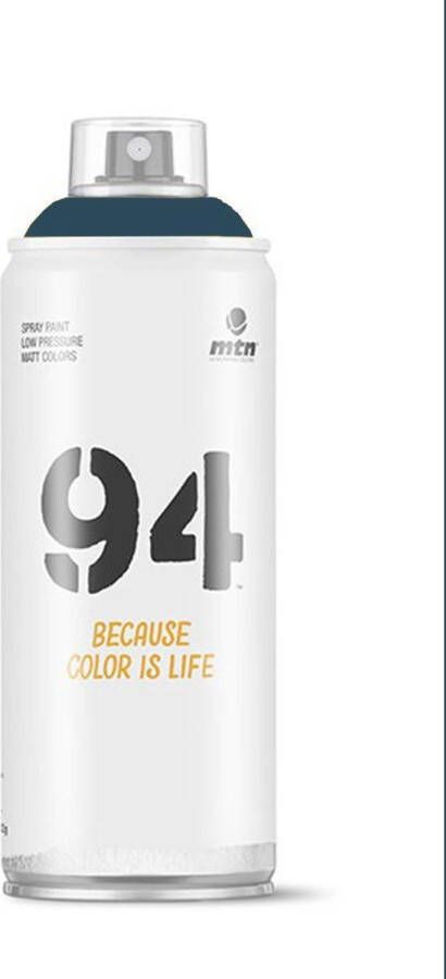 Montana Colors MTN94 Jase Blauwe spuitverf 400ml lage druk en matte afwerking