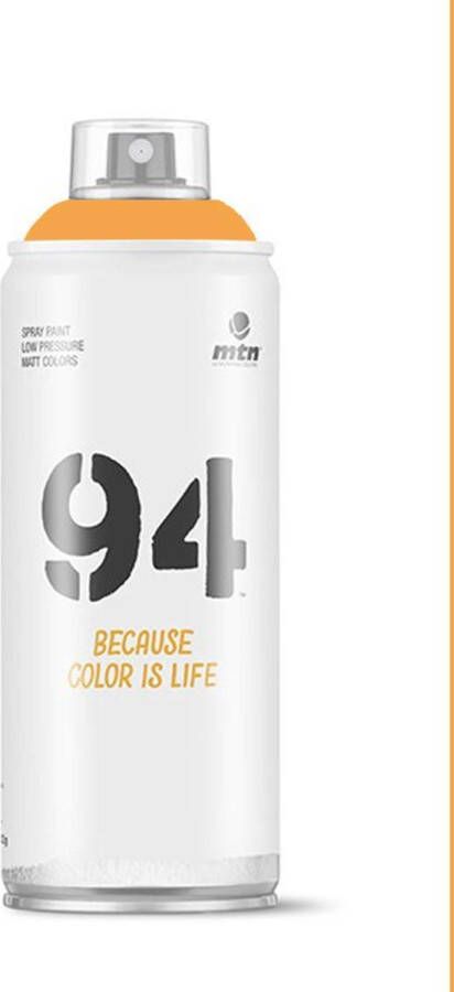 Montana Colors MTN94 Manderijn spuitverf 400ml lage druk en matte afwerking