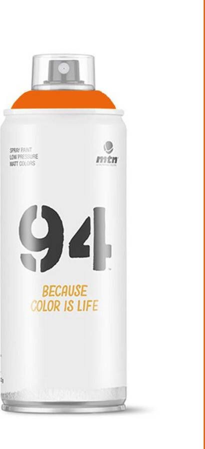 Montana Colors MTN94 Oranje spuitverf 400ml lage druk en matte afwerking
