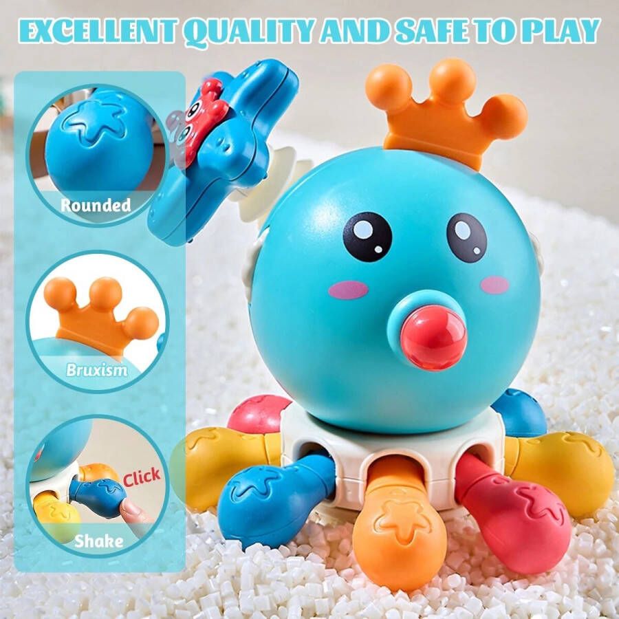 Montessori Baby Speelgoed 0 12 Maanden Sensorische Rammelaar Bijtring Grijpen Activiteit Ontwikkeling Speelgoed Siliconen Tandjes Speelgoed Voor Baby 'S