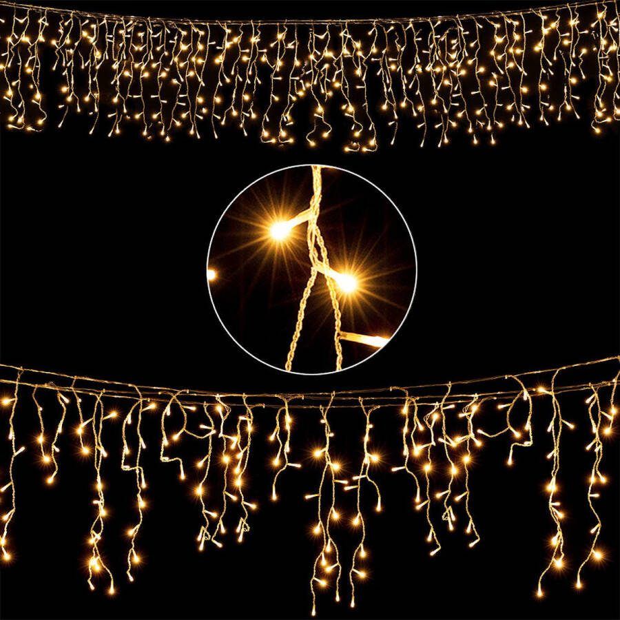 MONZA Feestverlichting Ijspegelverlichting Kerstverlichting Regen -Kerstmis 200 LED's 10m en Perel Smart home Wifi stekker- Android & IOS warm wit