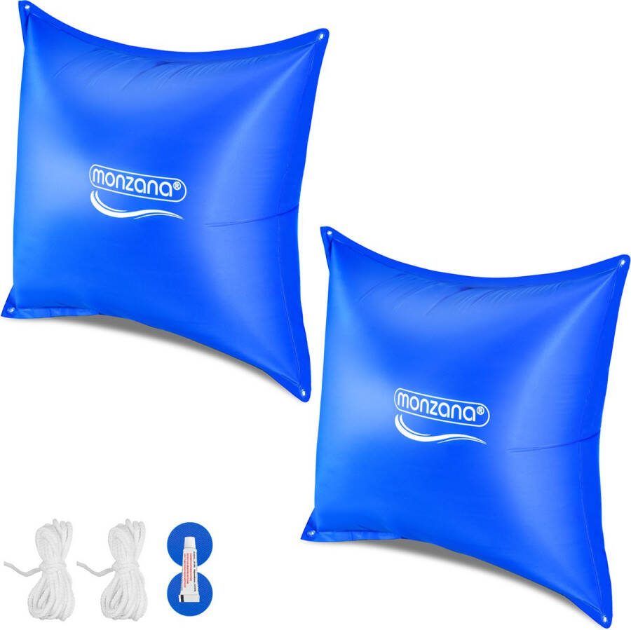 Monzana 2x Zwembadkussen XL 240x200cm Chloorbestendig PVC – Blauw