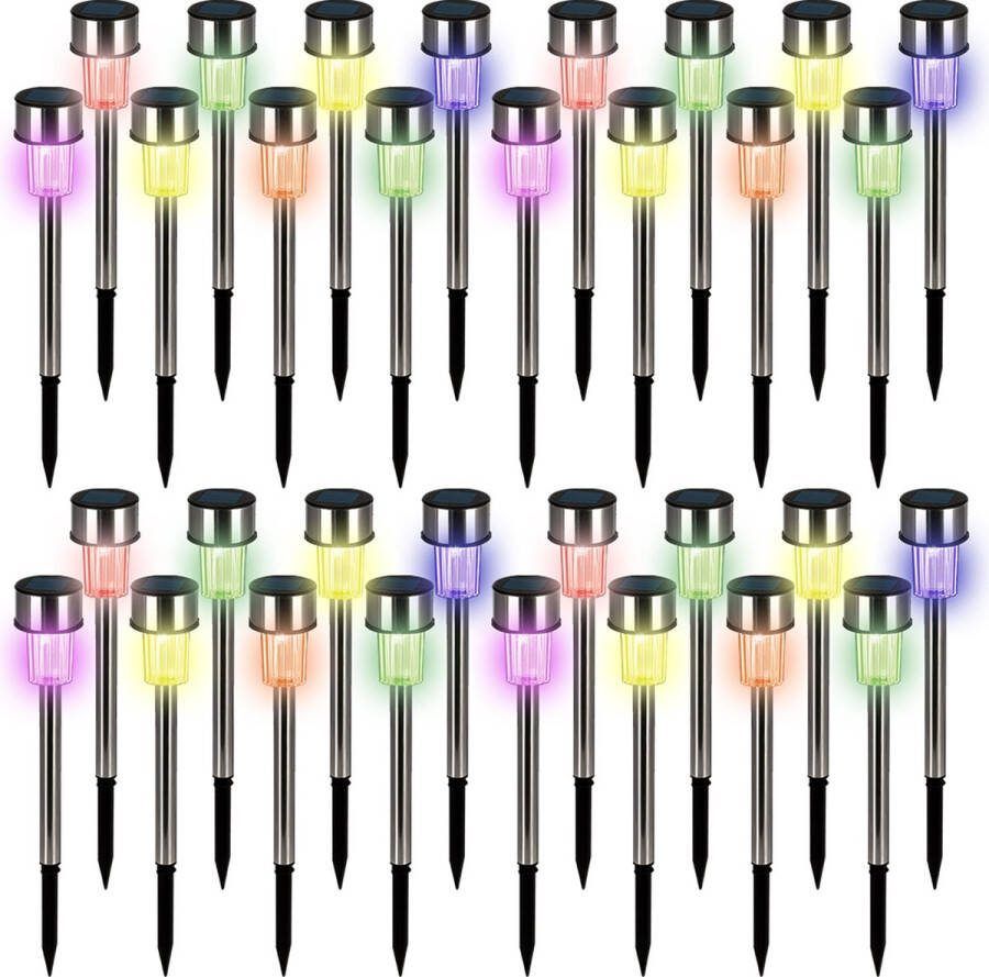 Tuinverlichting – LED – 32 stuks – Waterdicht – Rood – Groen -Blauw