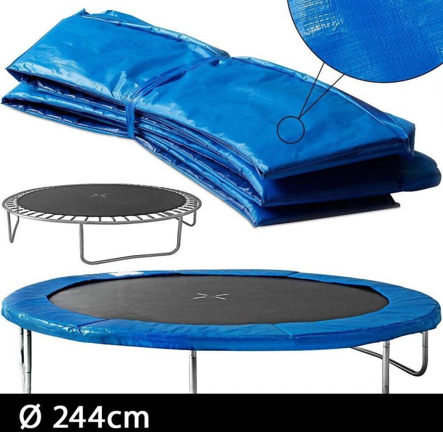 Monzana Beschermrand Trampoline Ø 244 cm 30 cm Breed – Blauw