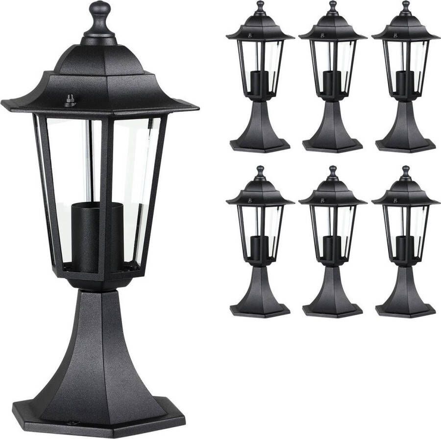 Monzana Buitenlamp Sokkellamp 6 Stuks Weerbestendig Aluminium Antraciet