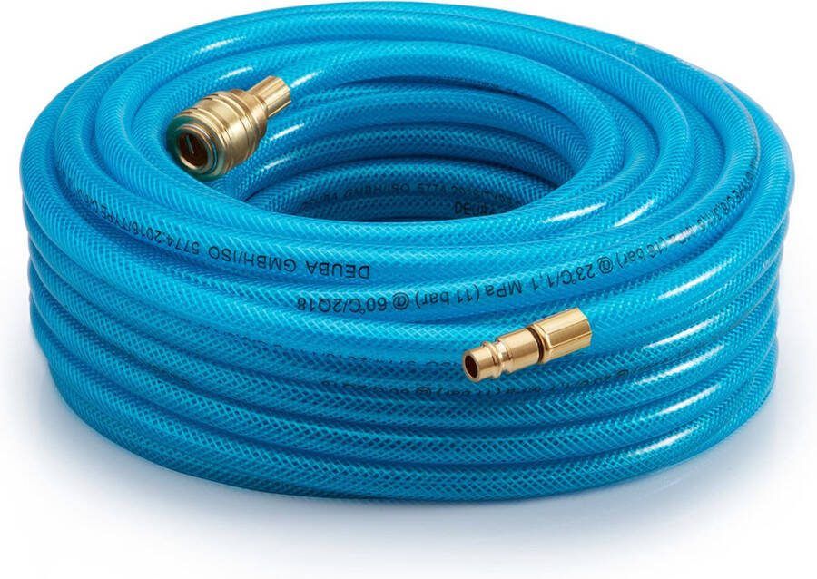 Monzana Deuba Persluchtslang 15m 15bar – Snelkoppeling 1 4-Aansluiting Pvc
