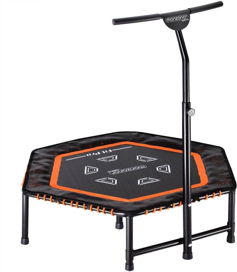 Monzana Fitness Trampoline Verstelbaar Handvat Ø 120cm Zwart