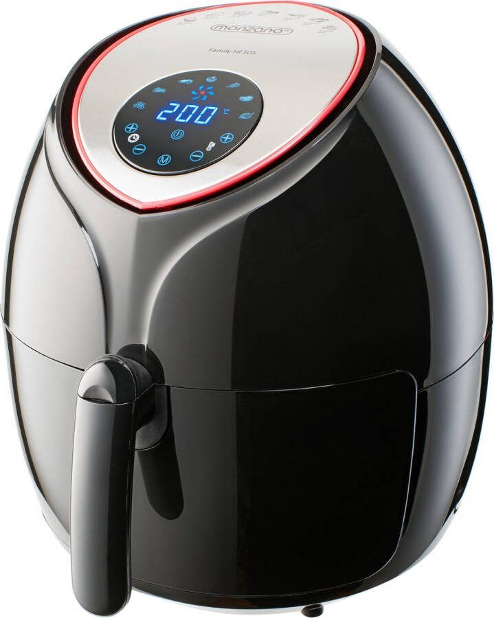 Monzana Heteluchtfriteuse 6 5 L XXL LED Touch Display 1850 Watt Zwart